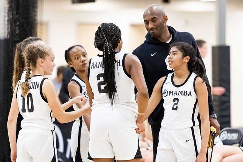 Kobe Bryant coaching on Mamba Sports Academy