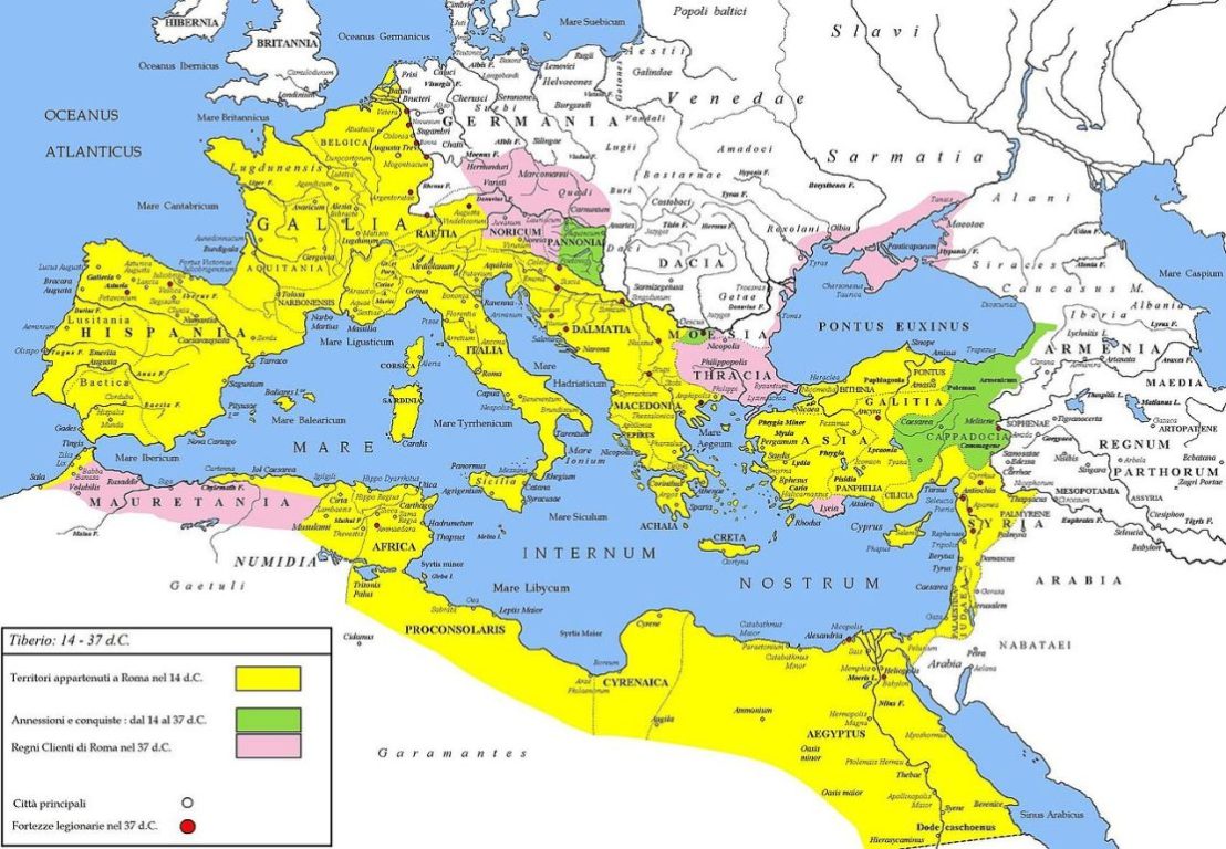 tiberio mapa romano